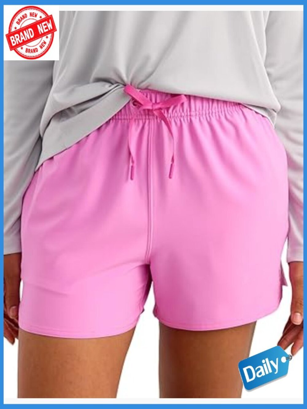 Women's Quick-Dry Athletic Shorts with Pockets, UPF 30+